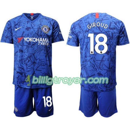 Billige Fotballdrakter Chelsea Giroud 18 Barn Hjemmedraktsett 2019/20 Kortermet